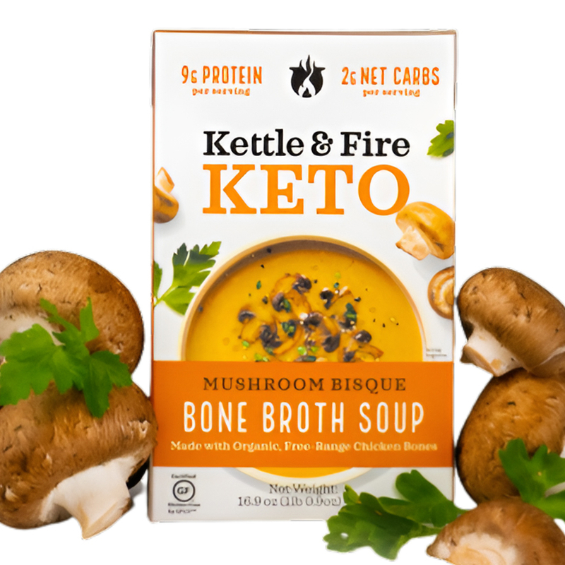 Kettle Fire 生酮蘑菇雞骨湯 (479克)