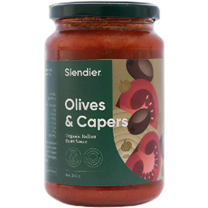 Slendier 有機意式橄欖酸豆意粉醬 (340克)